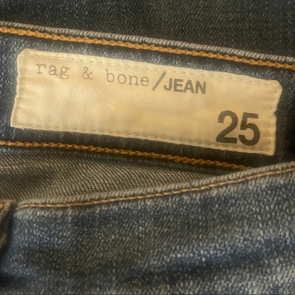 Rag & Bone El Cut Hem High Rise Skinny Size 25 Blue Jeans - Picture 4 of 11